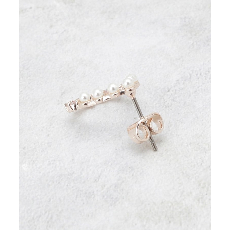 フェイクパール×ビジューしずくモチーフピアス | OPAQUE.CLIP | 詳細画像3 
