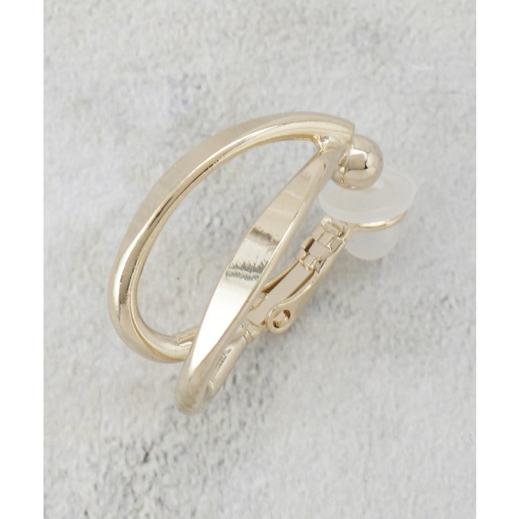 メタルオーバルワンタッチイヤリング | OPAQUE.CLIP | 詳細画像2 