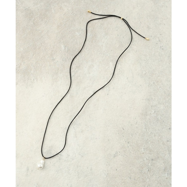オフホワイト(003) | パール調モチーフコードネックレス | Dessin