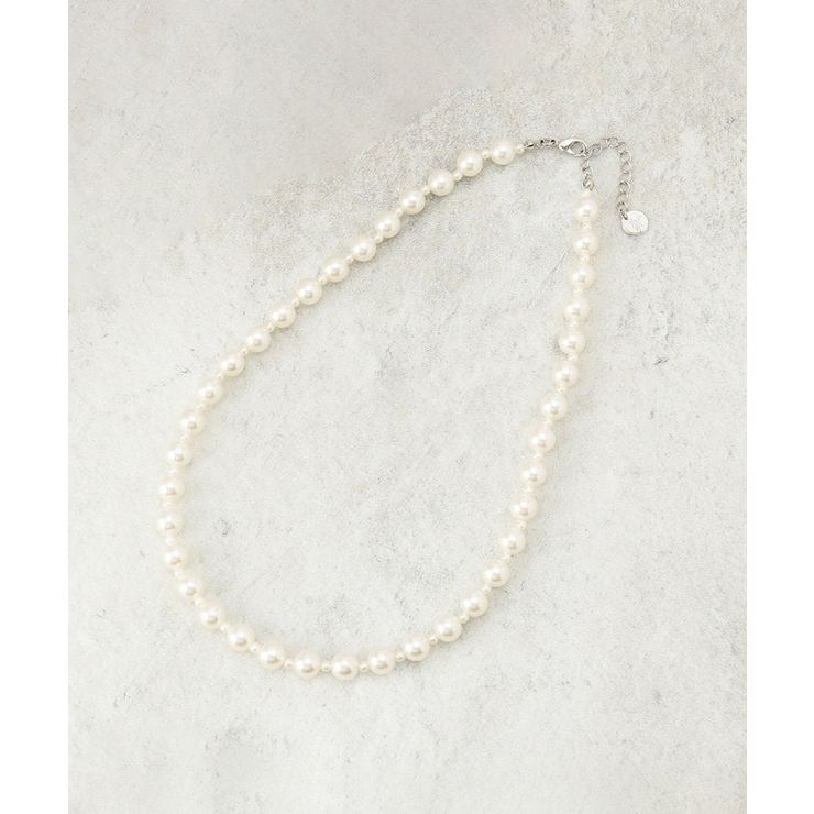 オフホワイト(003) | 【入卒/セレモニー】パール調ショートネックレス | Dessin