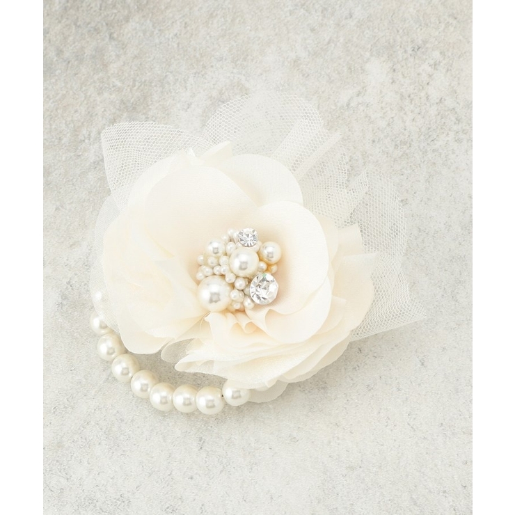 アイボリー(004) | 【入卒/セレモニー】パール調コサージュ | Dessin