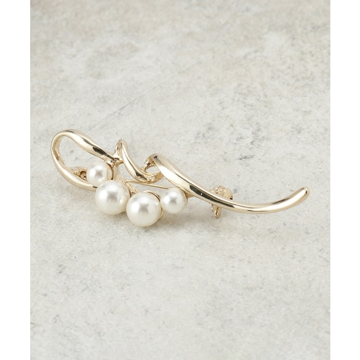 【入卒/セレモニー】ツイストパール調ブローチ | Dessin | 詳細画像1 