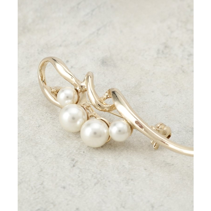 【入卒/セレモニー】ツイストパール調ブローチ | Dessin | 詳細画像3 