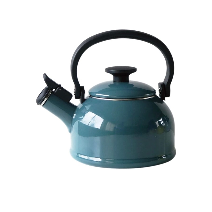 スモークブルー(879) | コットン 笛吹きケトル 1.6L スモークブルー ＜富士ホーロー＞ | 212 KITCHEN STORE