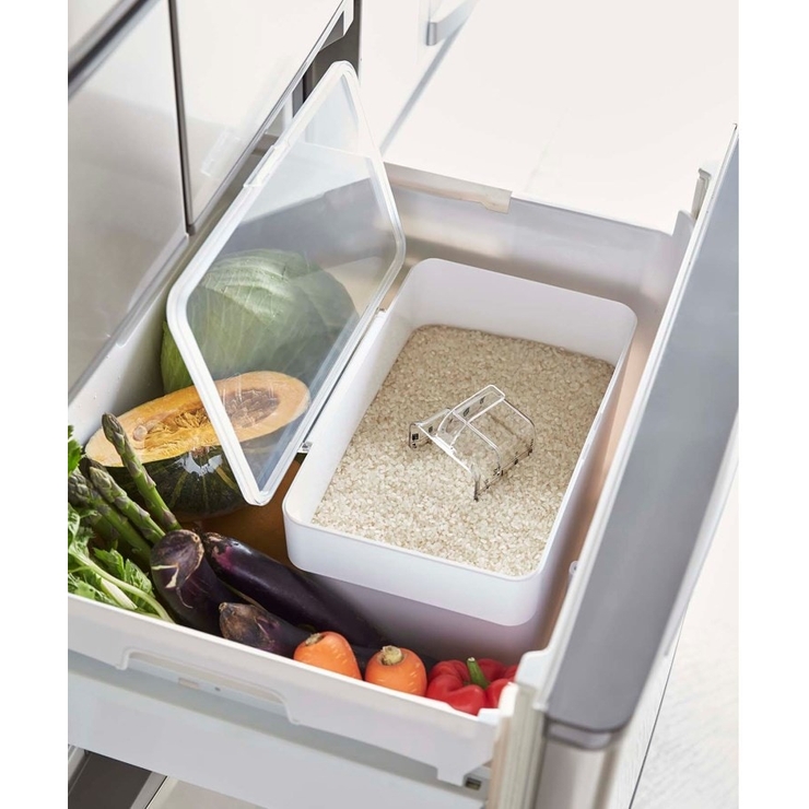 ホワイト(879) | 密閉シンク下米ビツ 5kg 計量カップ付 山崎実業 ＜tower タワー＞ | 212 KITCHEN STORE