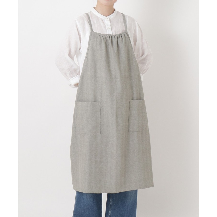 ヘリンボーン エプロン GY[品番：WRDW0240650]｜212 KITCHEN STORE