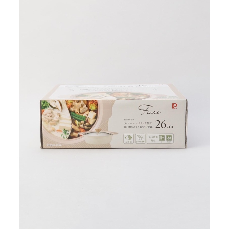 フィオーレ セラミック加工IH対応ガラス蓋付二食鍋26cm | 212 KITCHEN STORE | 詳細画像10 