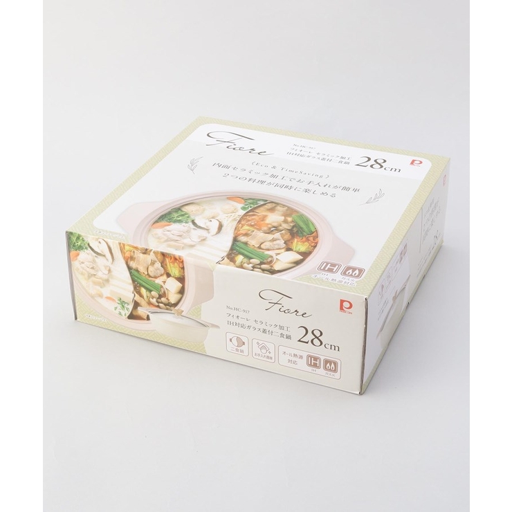 フィオーレ セラミック加工IH対応ガラス蓋付二食鍋28cm | 212 KITCHEN STORE | 詳細画像8 