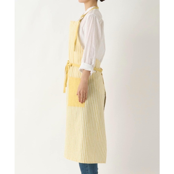 ブロックストライプ リネンコットン フルエプロン | 212 KITCHEN STORE | 詳細画像2 