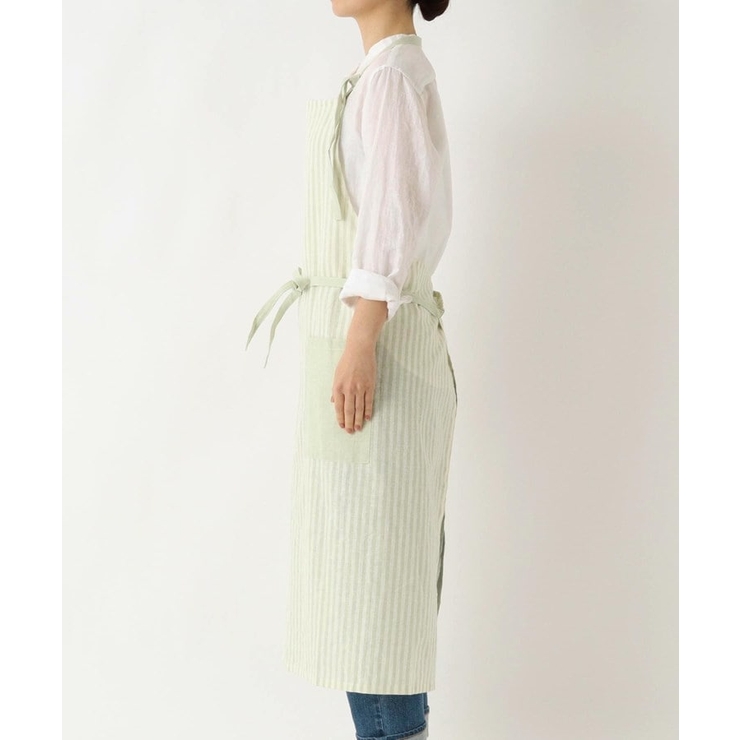 ブロックストライプ リネンコットン フルエプロン | 212 KITCHEN STORE | 詳細画像2 