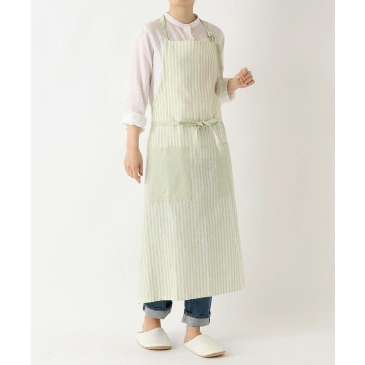 ブロックストライプ リネンコットン フルエプロン | 212 KITCHEN STORE | 詳細画像10 