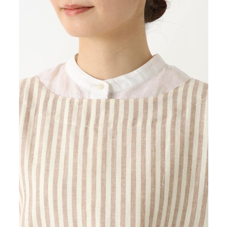 ブロックストライプ リネンコットン スモック NT ＜212Kオリジナル ＞ | 212 KITCHEN STORE | 詳細画像4 