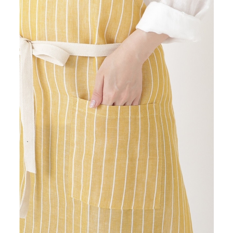 綿麻 ストライプ エプロン YE | 212 KITCHEN STORE | 詳細画像7 