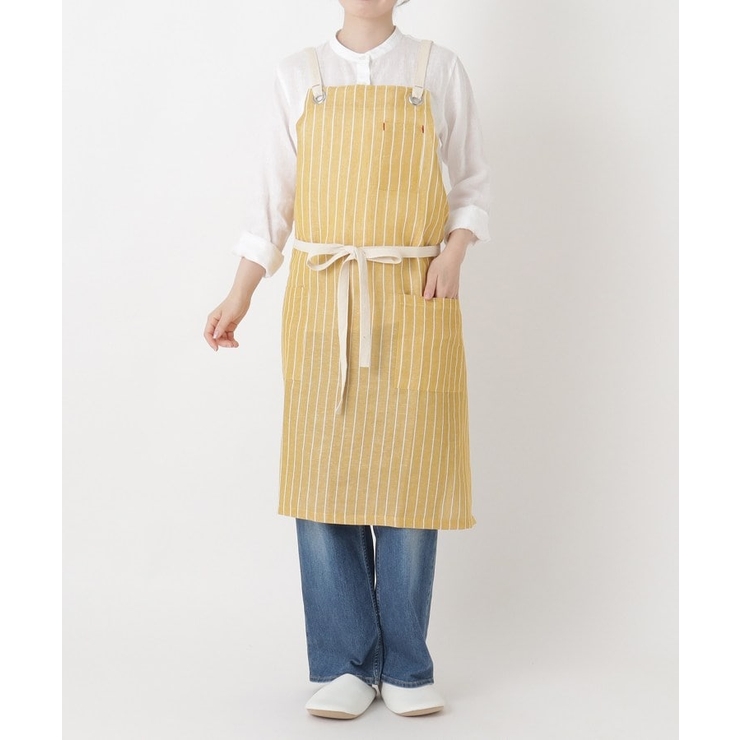 綿麻 ストライプ エプロン YE | 212 KITCHEN STORE | 詳細画像12 