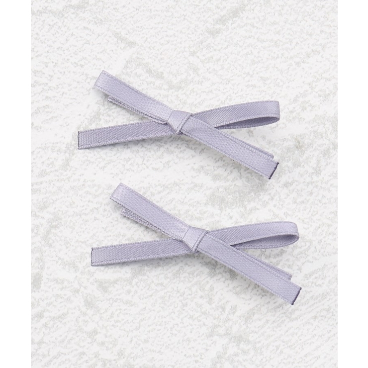 ヘアクリップ サテン スリム リボン 2個セット | ESPERANZA | 詳細画像1 