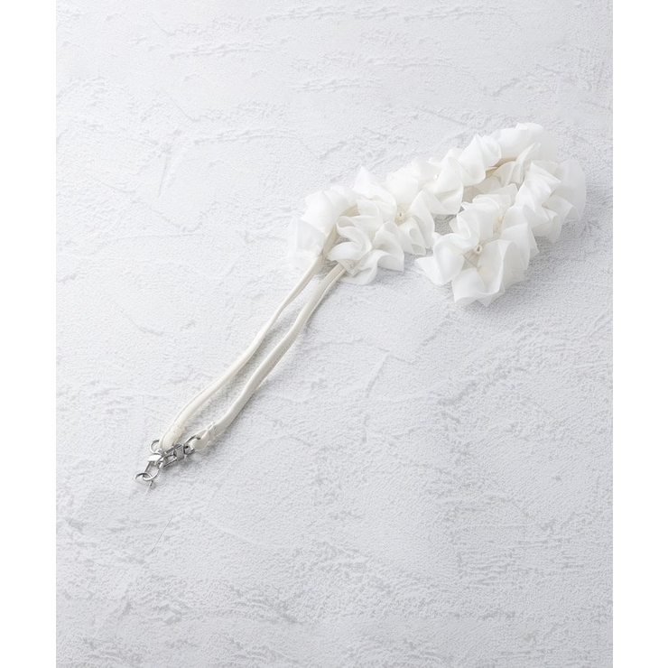 アイボリー(004) | パール調タックフリルストラップ | ESPERANZA