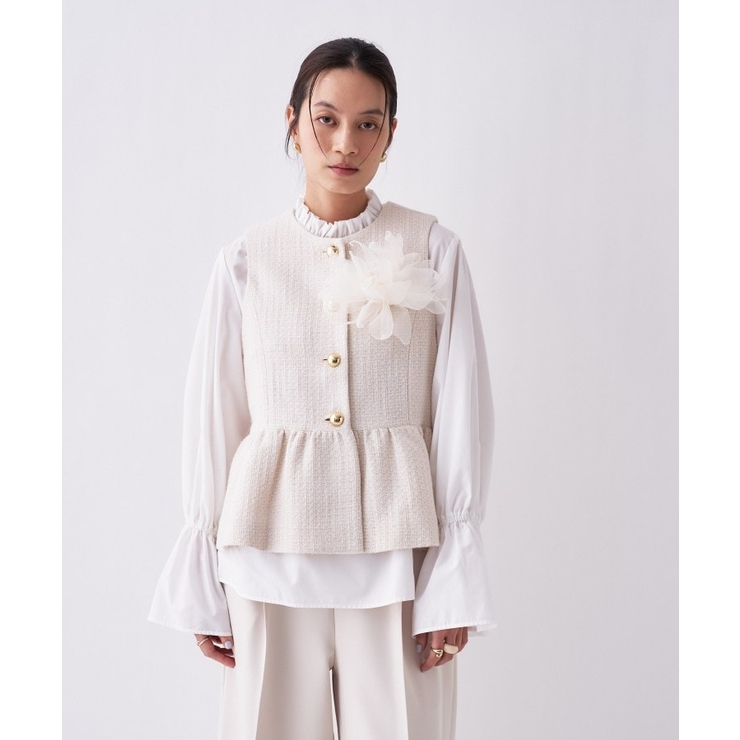 オーガンジーフラワーコサージュ | cloenc | 詳細画像2 