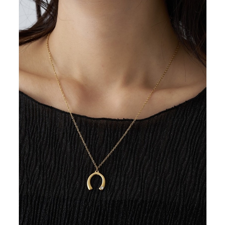 馬蹄モチーフシングルストーンネックレス | cloenc | 詳細画像2 