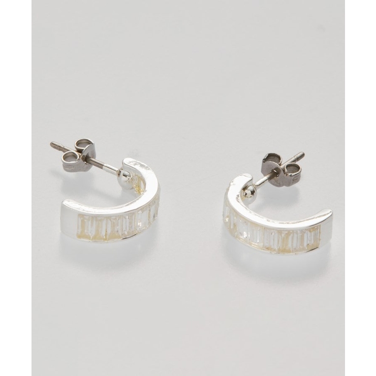 【November】ストライプジルコンチタンピアス | cloenc | 詳細画像1 