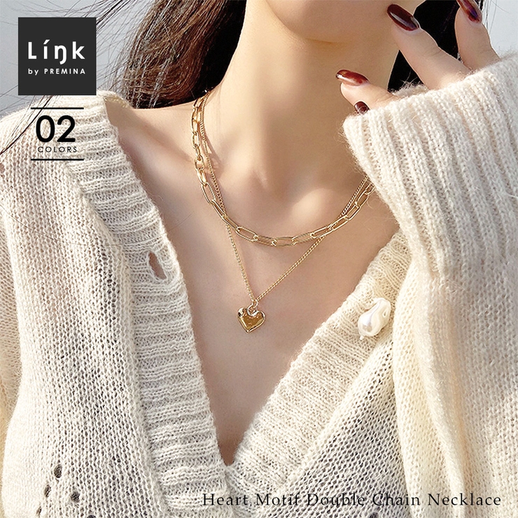 ハートモチーフダブルチェーンネックレス チェーンネックレス ダブルチェーン 品番 Yzmu Premina プレミーナ のレディースファッション通販 Shoplist ショップリスト
