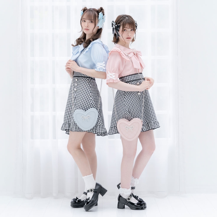 キラキラハートビジュー2個セットリボンクリップ 量産型 地雷系 夢展望 | DearMyLove | 詳細画像16 