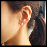 ◆pi0452●バラ売り 輝く白銀の星シルバースターピアス | 2PIECES | 詳細画像4