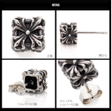 ◆pi0454●バラ売り 立体キューブゴシッククロスシルバーピアス | 2PIECES | 詳細画像3