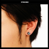 ◆pi0454●バラ売り 立体キューブゴシッククロスシルバーピアス | 2PIECES | 詳細画像4