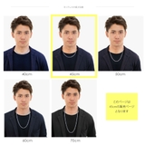 ◆pe2161 45 一粒ストーン！キヘイチェーンシルバーネックレス | 2PIECES  | 詳細画像7 