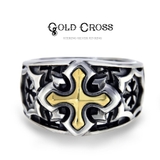 ◆r0813 目をひく！ゴールデンクロスシルバーリング | 2PIECES | 詳細画像1 