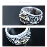 ◆r0813 目をひく！ゴールデンクロスシルバーリング | 2PIECES | 詳細画像4 