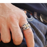 ◆r0813 目をひく！ゴールデンクロスシルバーリング | 2PIECES | 詳細画像7 