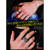 ◆r0670 希少石ブラックルチル!プレイハンドカレッジリング | 2PIECES | 詳細画像3