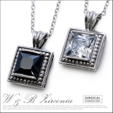 【メンズ】【ネックレス】【レディース】【ペア】【チェーン付】◆キュービックジルコ… | 2PIECES | 詳細画像1