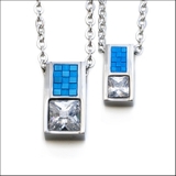 【ペア】【ネックレス】【ペアネックレス】【チェーン付】◆キュービックジルコニアペ… | 2PIECES | 詳細画像2