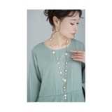 艶めくパールと白い花咲くラリアットネックレス レディース ファッション | Sawa a la mode | 詳細画像5