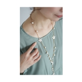 艶めくパールと白い花咲くラリアットネックレス レディース ファッション | Sawa a la mode | 詳細画像6