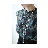 艶めくパールと白い花咲くラリアットネックレス レディース ファッション | Sawa a la mode | 詳細画像13