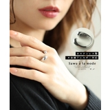 シルバー | サイズ調節できるニュアンスフォルムシルバーリング レディース ファッション | Sawa a la mode
