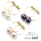 フープ イヤリング パール | アクセサリーSalt | 詳細画像1