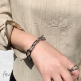 Oval Chain Bracelet | feu | 詳細画像1