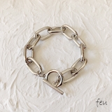 シルバー | Oval Chain Bracelet | feu