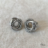 シルバー | Overlap Ring Pierce | feu