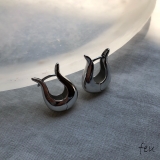 シルバー | Petal Hoop Pierce | feu