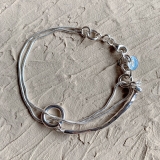 CHAIN×PIPE BRACELET シルバー925 | feu | 詳細画像3