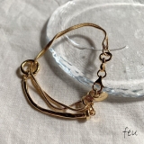ゴールド | CHAIN×PIPE BRACELET シルバー925 | feu