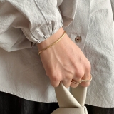 【サージカルステンレス】ROUGH PIPE BRACELET | feu | 詳細画像9 