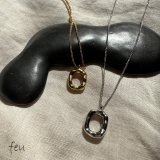 【SILVER925】OVAL RING NECKLACE | feu | 詳細画像1