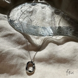 シルバー | 【SILVER925】OVAL RING NECKLACE | feu