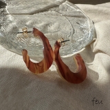 ブラウン | MARBLE PLATE PIERCE | feu